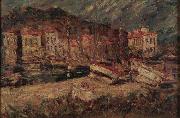 Artist Adolphe Joseph Thomas Monticelli Port of Cassis France oil painting artist